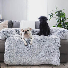 Charger l'image dans la galerie, Deux petits chiens relax sur le canapé avec une housse toute douce pour chiens et chats