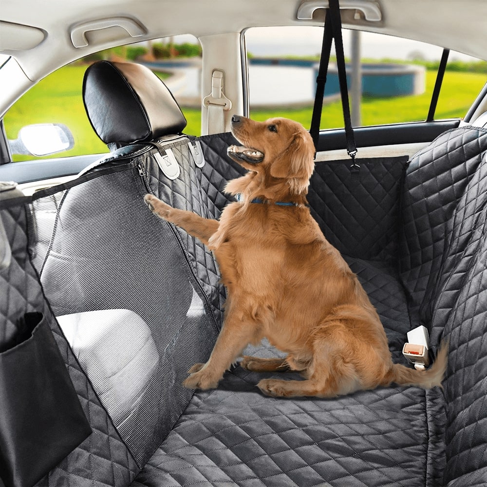 Couverture de protection voiture siège arrière chien KARLIE FLAMINGO