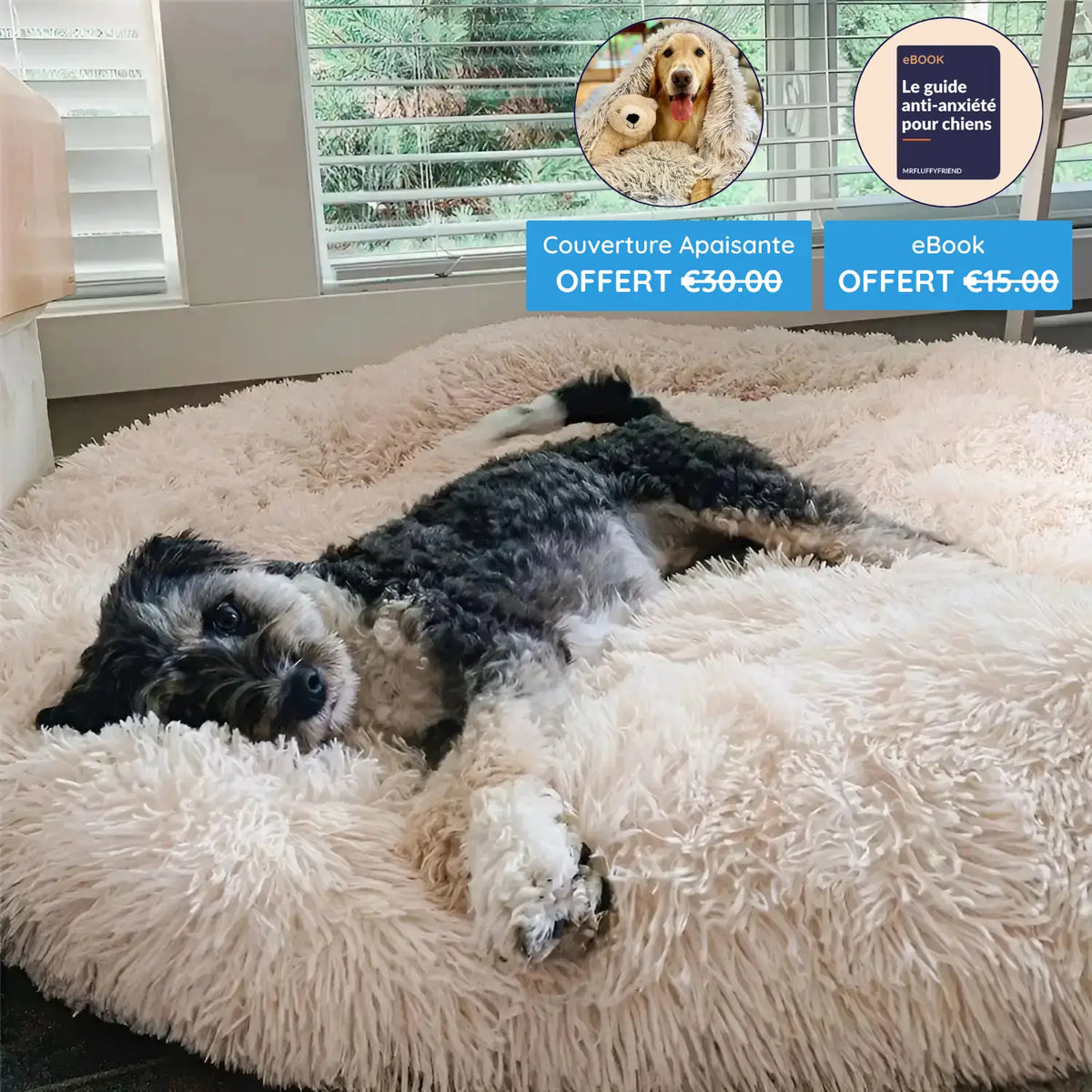 MrFluffyFriend® - Coussin Anti-Stress Pour Chien